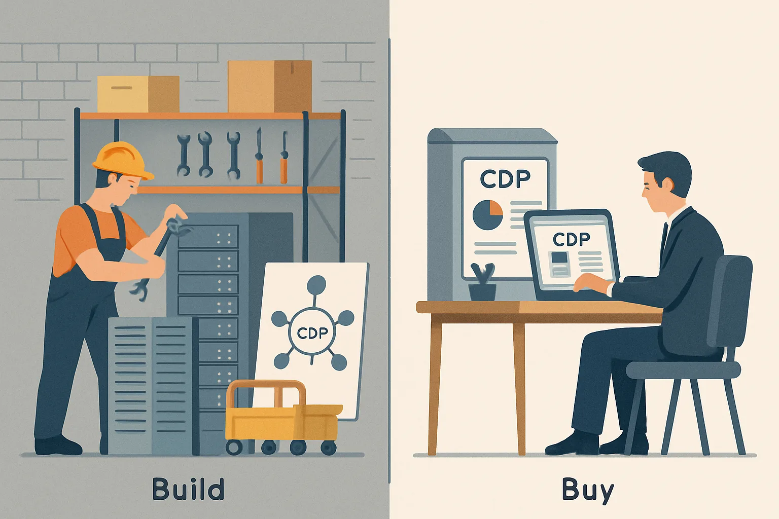 Build vs Buy: Assembling a CDP from Warehouse Tools vs Buying a Platform