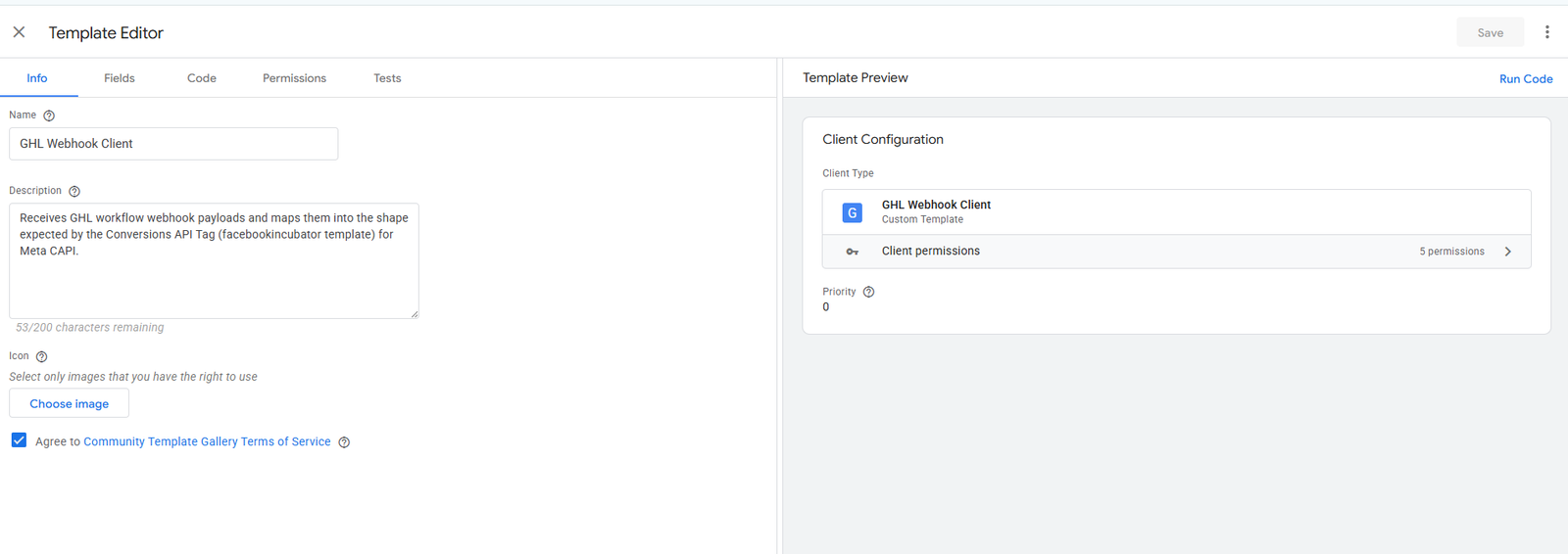 Custom GTM Client Template for GoHighLevel webhook payloads