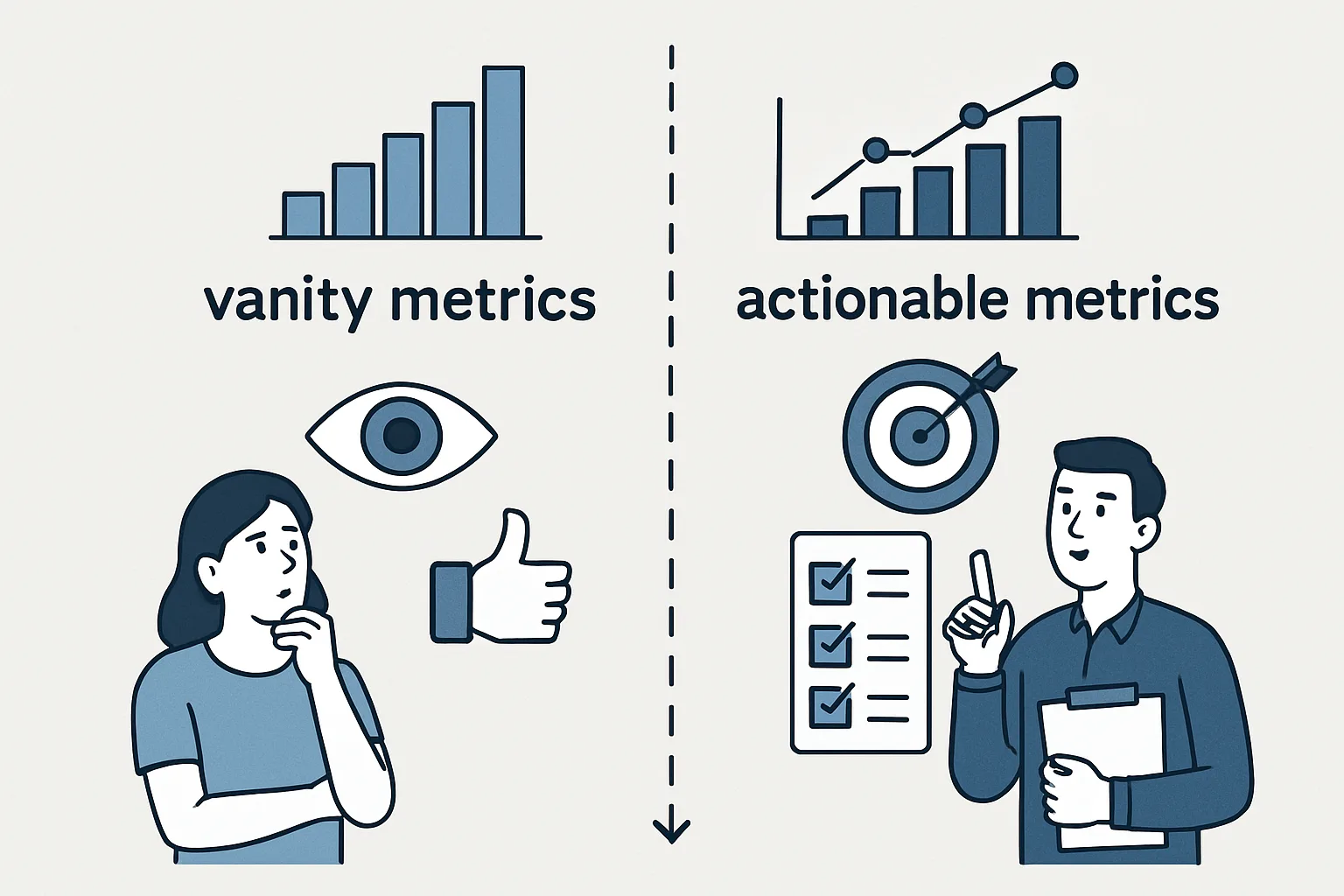 Vanity Metrics vs. Actionable Metrics: A Sorting Guide