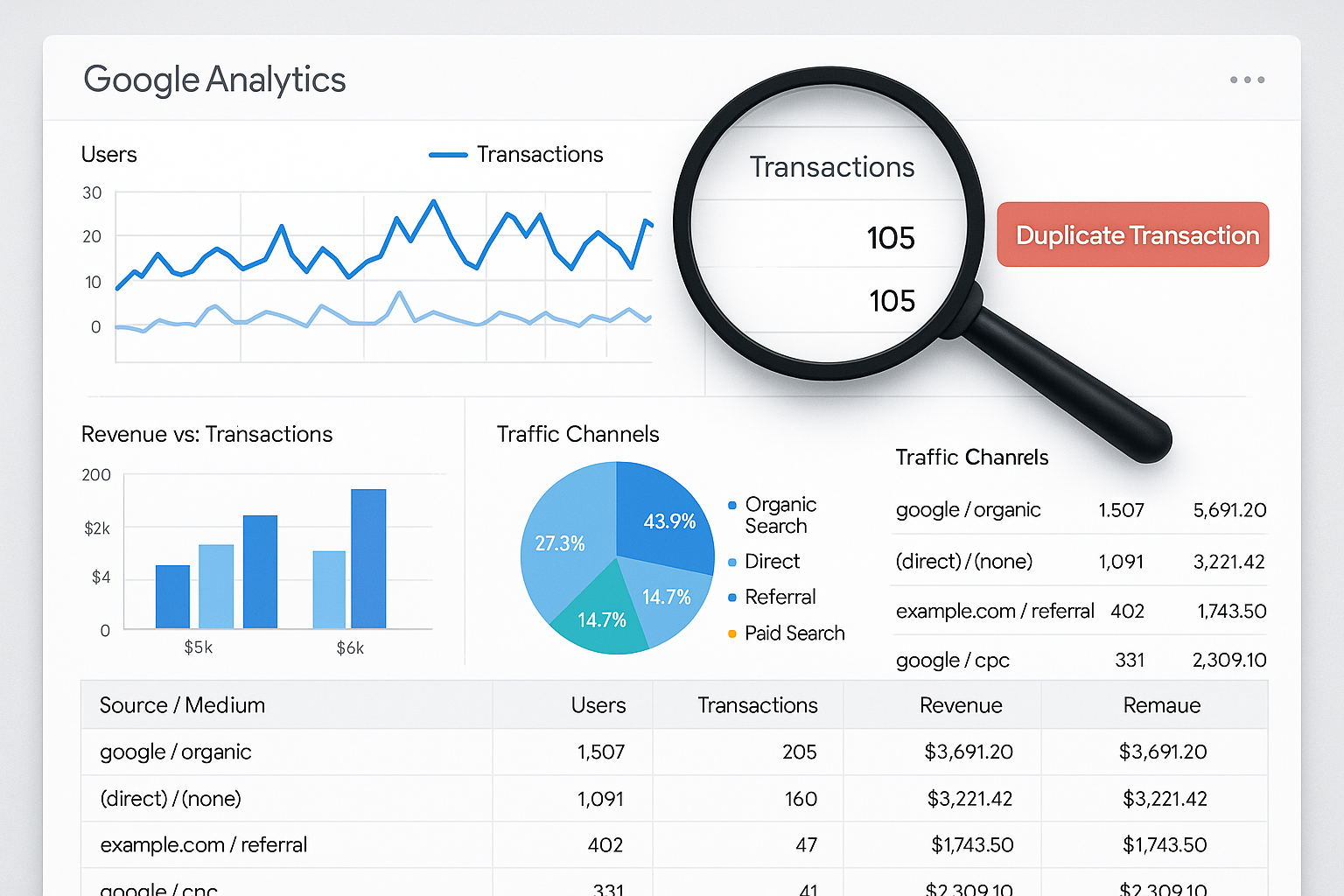 How to Find and Fix Duplicate Transactions in Google Analytics 4